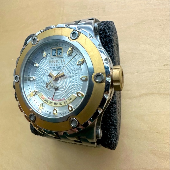 Men's Invicta Reserve Specialty Gold Plated Subaqua Watch 10095 Silver Dial 52mm - Picture 2 of 13